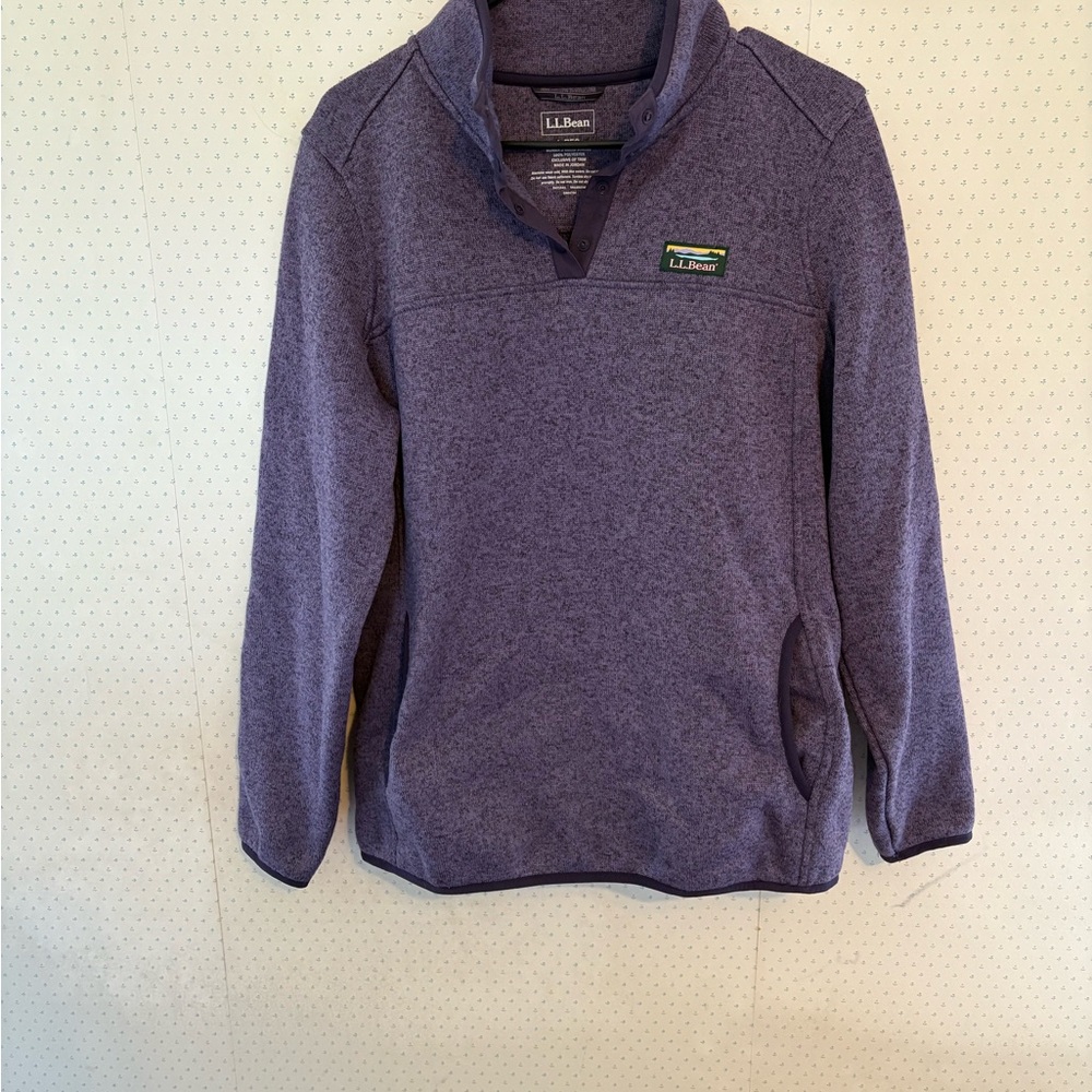 L.L. Bean Purple Zip Up Sweater